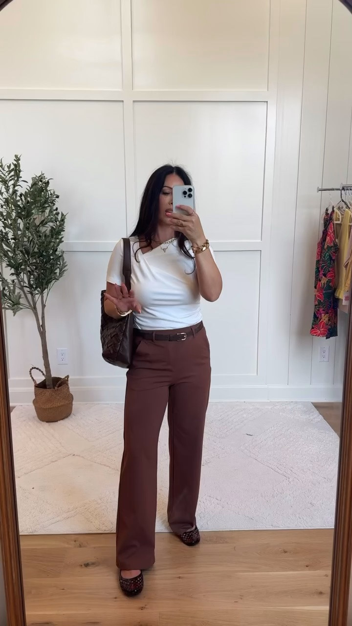 White Tee + Brown Trousers
Classic pieces that never go out of style. 🤎 A fitted white tee, tailored trousers, and timeless accessories create the perfect polished everyday look.
#LTKStyle #CapsuleWardrobe #ClassicStyle #WorkWear #EverydayChic #NeutralFashion #OOTD #StyleInspo #LTKFashion #TimelessStyle

#LTKOver40 #LTKmomlife #LTKootd