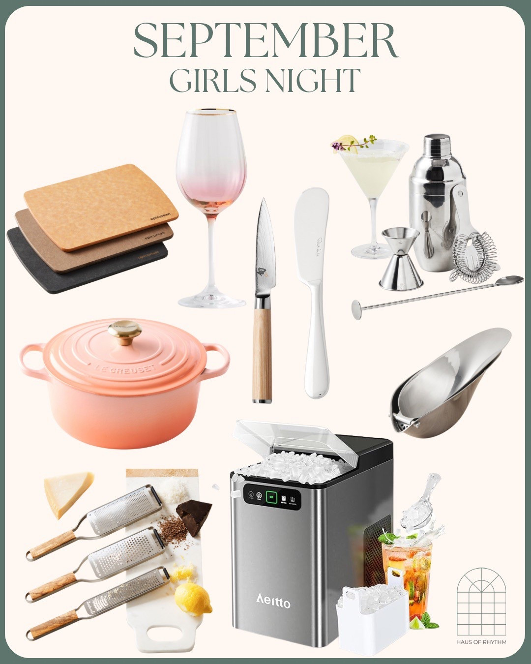 ✨ September Girls’ Night ✨

A sparkling seasonal sip, and a cozy autumn dip, — made for slow evenings and good conversation. 🥂 

🍹 Harvest Blush Mocktail (1 serving)

Ingredients:

• 3 oz pear nectar (or white grape juice)
• 2 oz fresh-pressed apple juice
• 1 oz pomegranate juice
• ½ oz fresh lemon juice
• Sparkling water, to top
• Optional: pinch of freshly grated nutmeg

Garnish:

• Thin apple-fan slice
• Fresh thyme sprig
• Optional: pomegranate arils

Instructions:

Shake juices, lemon, and nutmeg (if using) with ice in a shaker.
Strain into glass.
Top with sparkling water.
Garnish with apple fan, thyme, and light nutmeg grate.

🥣 Golden Harvest Butternut Squash + Goat Cheese Dip

Ingredients:

• 1½ cups roasted butternut squash purée
• 4 oz softened goat cheese
• 2 tbsp olive oil
• 1 tsp honey
• Salt, to taste
• Fresh thyme & optional pumpkin seeds for garnish

Instructions:

Blend squash, goat cheese, olive oil, honey, and salt until smooth.
Transfer to mini Dutch oven or oven-safe dish.
Warm in preheated oven at 350°F (175°C) for 12–15 minutes, until heated through.
Drizzle with olive oil, top with thyme & pumpkin seeds.
Serve with crackers, fruit or bread.

#LTKHome #LTKSeasonal #LTKParties