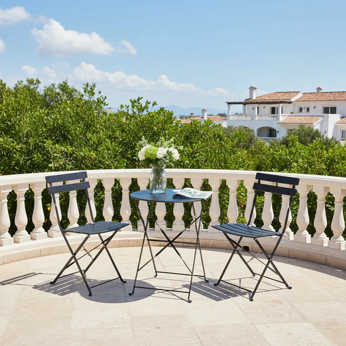 Leen 2 - Person Patio Dining Set with Round Table | Wayfair North America