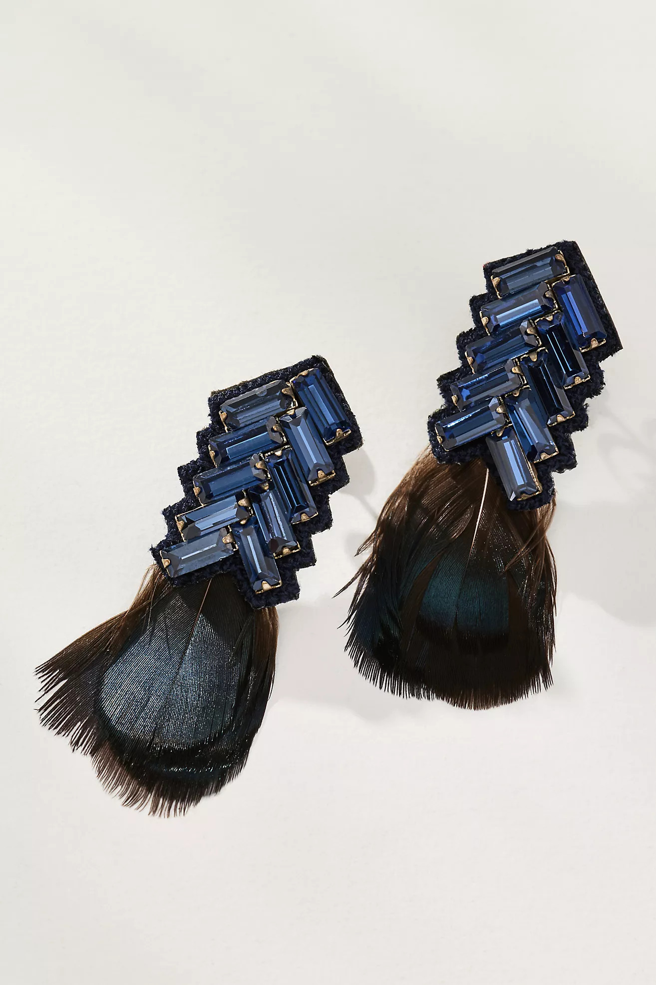 Suzanna Dai Bengal Chevron Feather Earrings | Anthropologie (US)