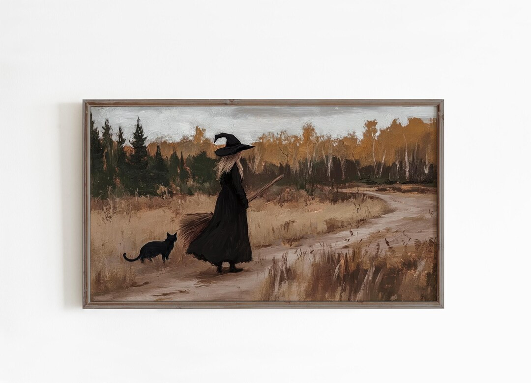 Frame Tv Art Halloween witch | Etsy (US)