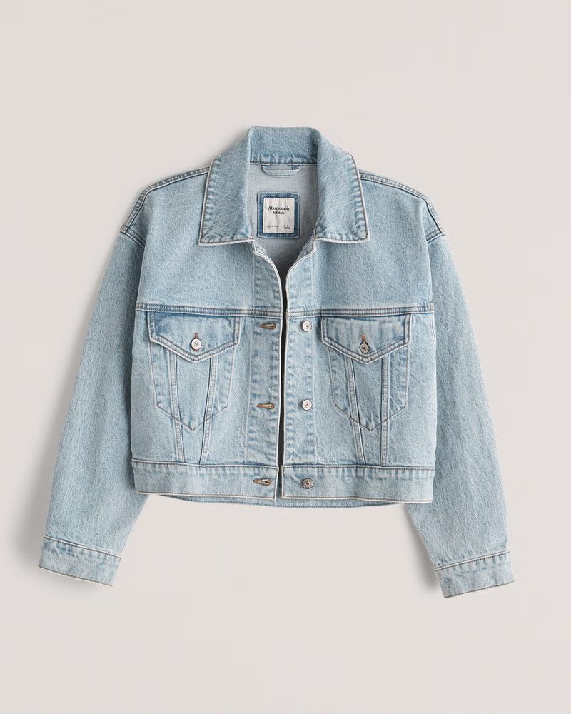 Cropped Denim Jacket | Jean Jacket | Spring Jacket | Abercrombie & Fitch (US)