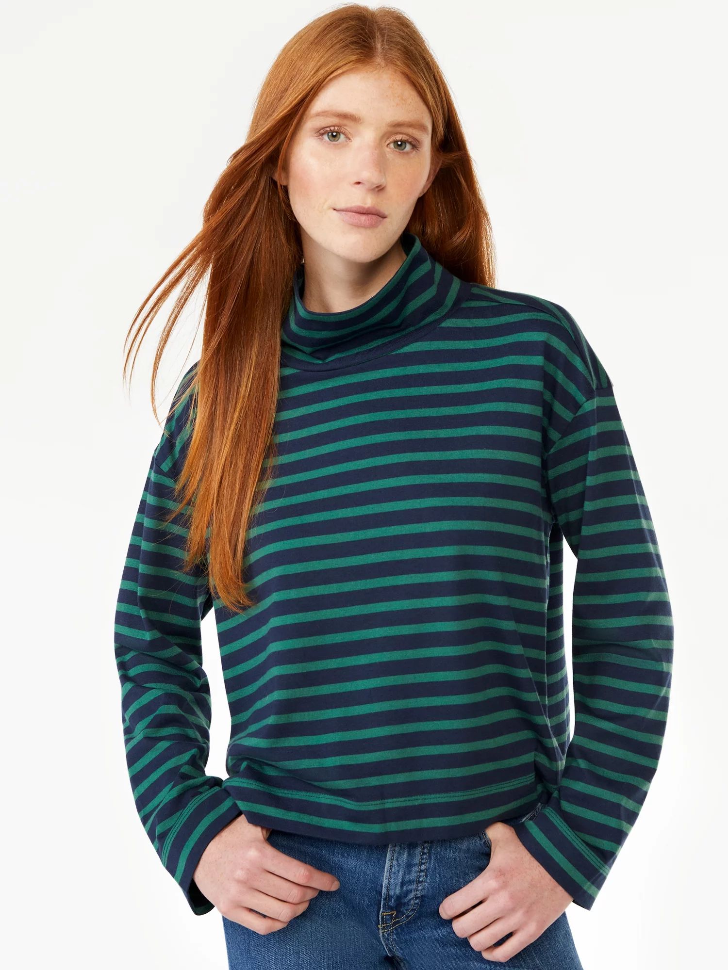 Free Assembly Women's Turtleneck Sweater, Lightweight | Walmart (US)