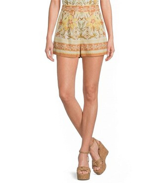 Floral Border Printed Coordinating Shorts | Dillard's