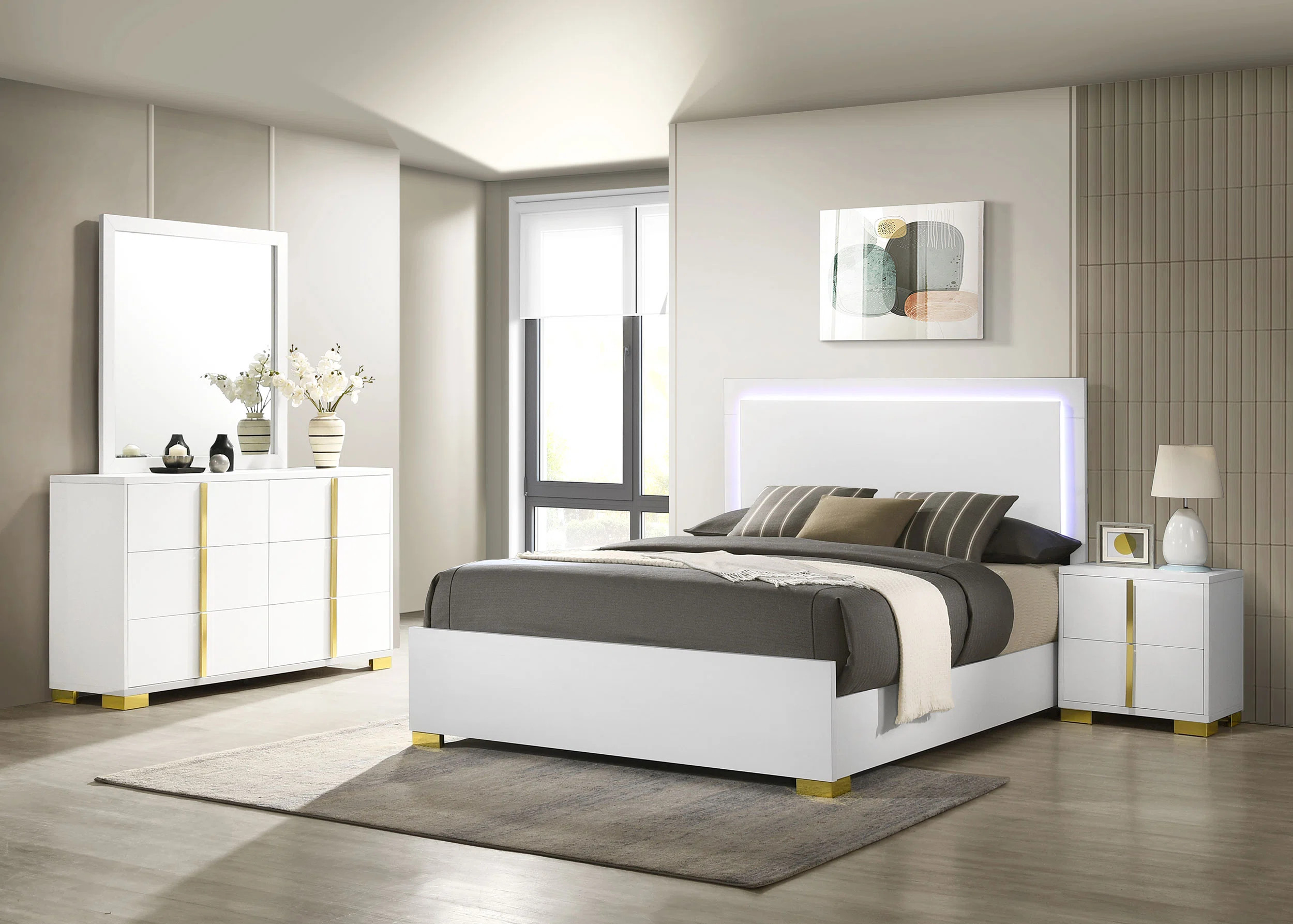 Sabrielle 5-piece Queen Bedroom Set White | Wayfair North America
