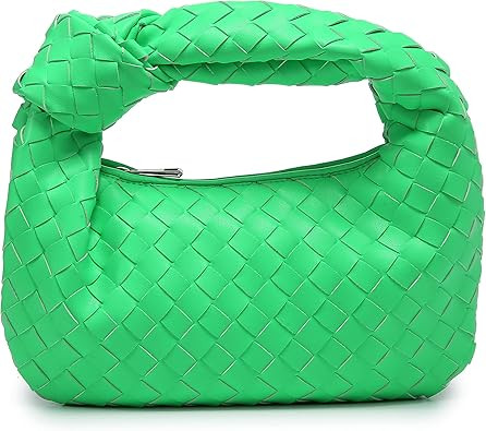 Knoted Women Handbag PU Leather Woven HandBag Fashion Shoulder Bag Purse Woven Handmade Hobo Hand... | Amazon (US)