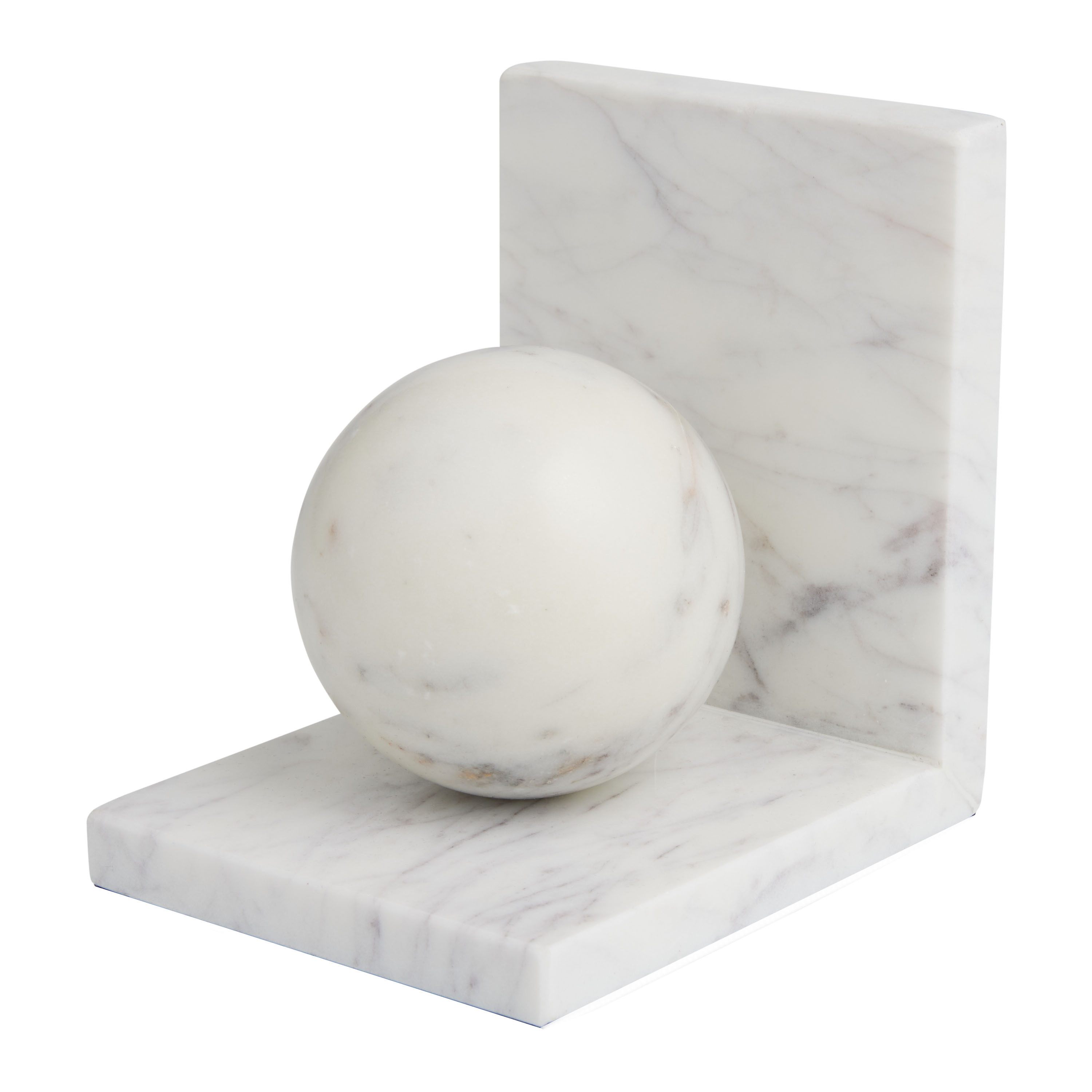 White Marble Ball Bookends | World Market