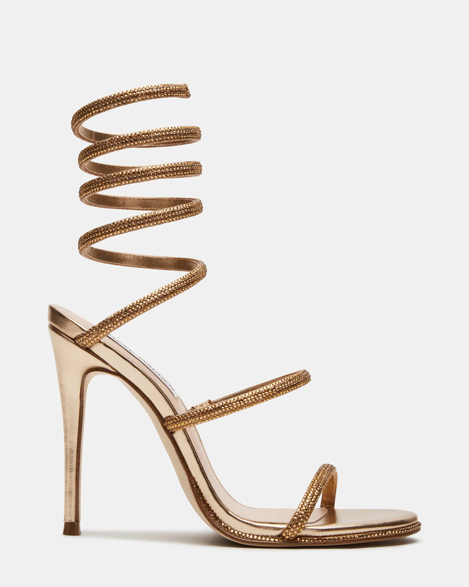 EXOTICA Bronze Strappy Rhinestone Heel | Women's Heels | Steve Madden (US)
