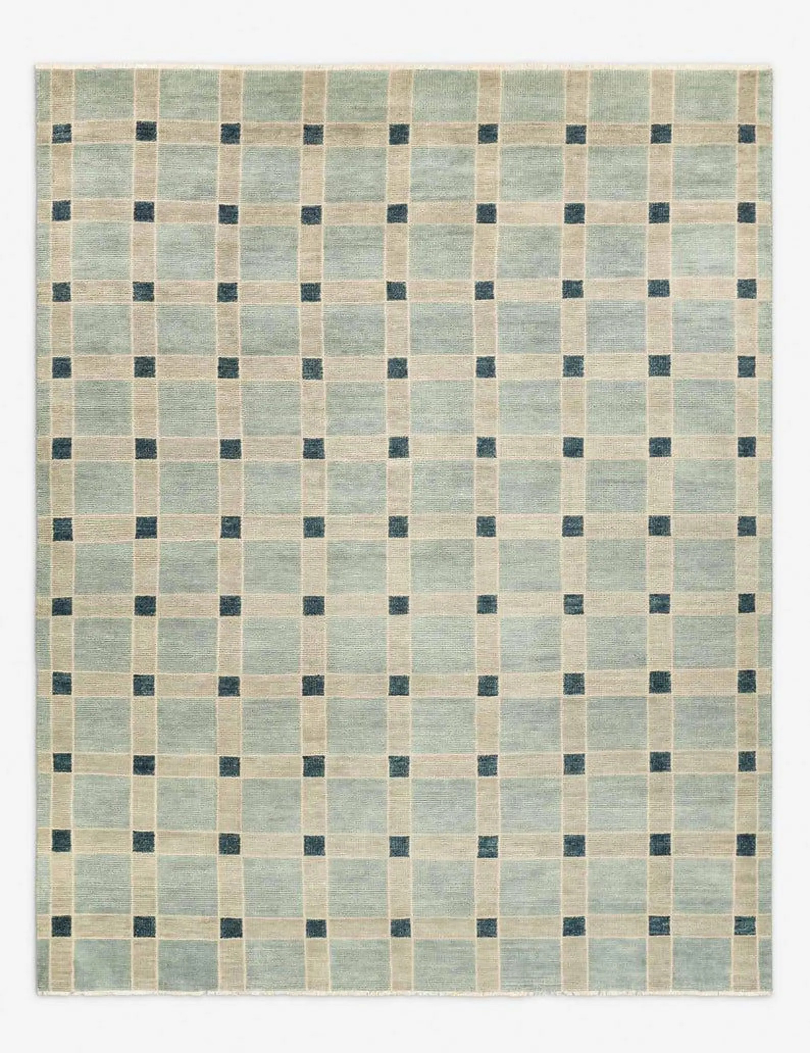 Handwoven Wool Rug, Pastel Green Checkered Grid, Minimalist Area Carpet, Modern Home Decor - Etsy | Etsy (Global)