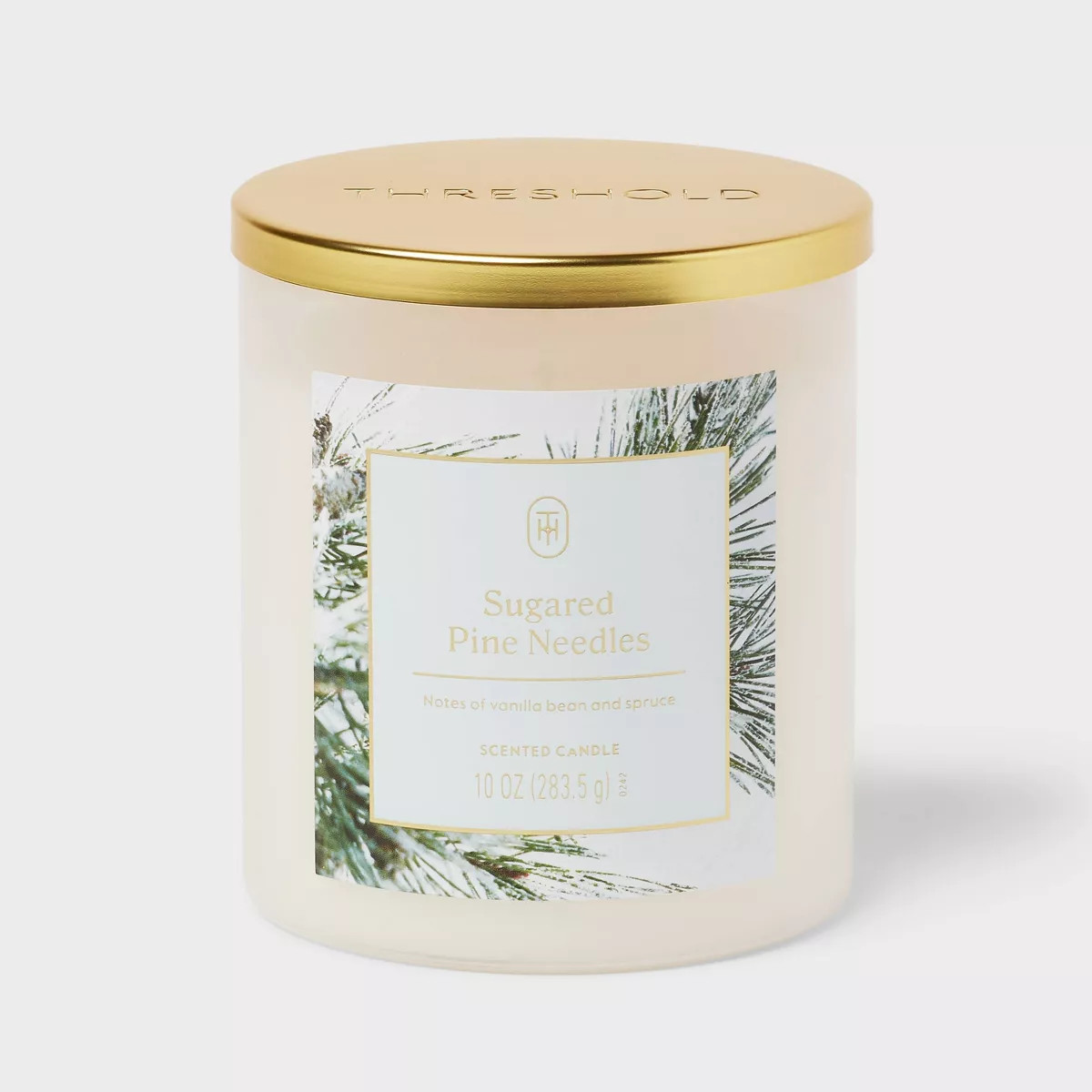 Lidded Glass Sugared Pine Needles Jar Candle 10oz - Threshold™ | Target