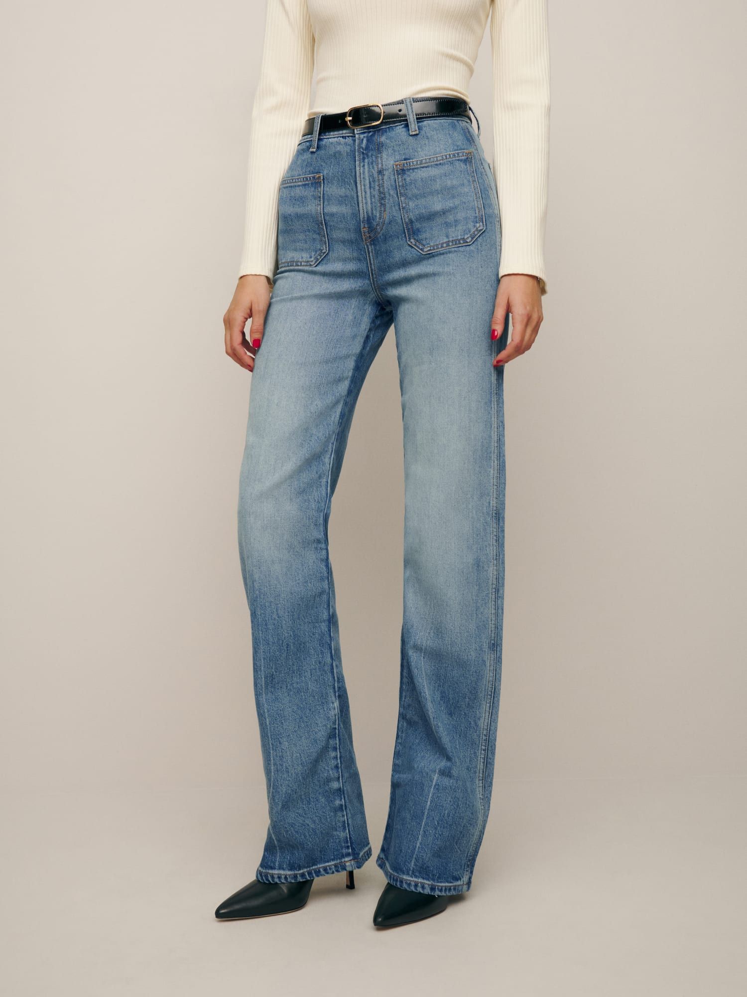 Alyssa High Rise Wide Leg Long Jeans | Reformation (Global)