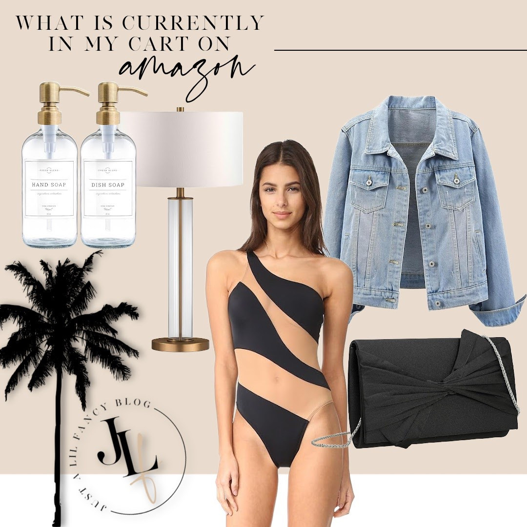 Here’s a few things I’m loving and currently have in my shopping cart on Amazon. Some home finds, a new swimsuit for vacation, everyone needs a good Jean jacket and then a little clutch bag for an upcoming wedding I’m going to. 

#LTKHome #LTKFindsUnder50 #LTKSwim