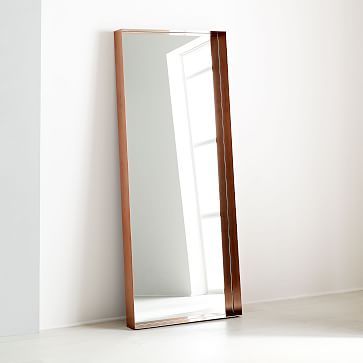 Industrial Shadowbox Floor Mirror - Antique Copper | West Elm (US)