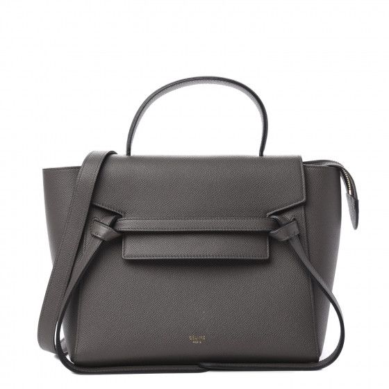 Grained Calfskin Micro Belt Bag Grey | Fashionphile