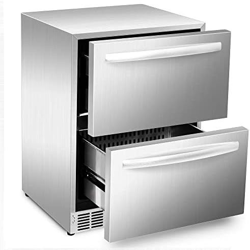 Under Counter Refrigerator for Home Use, Indoor and Outdoor Double Drawer Under counter Fridge in... | Amazon (US)