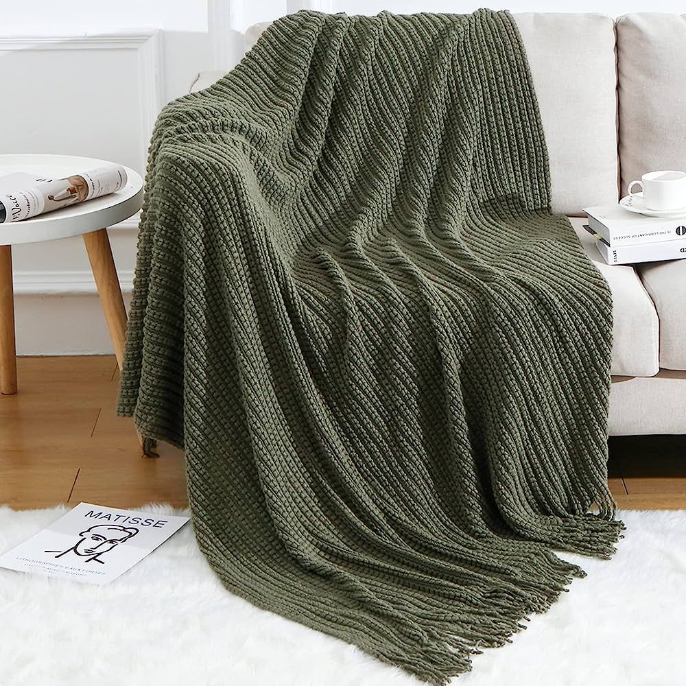 Blagic Knitted Throw Blanket for Couch Soft Farmhouse Boho Throw Blanket with Tassels Home Decora... | Amazon (US)