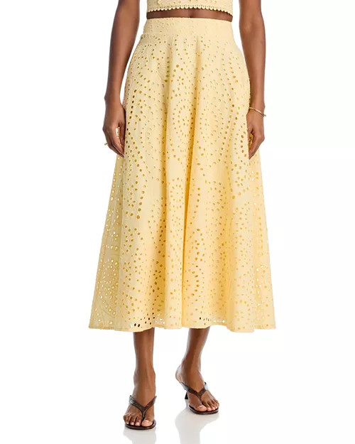 AQUA Eyelet Skirt - Exclusive | Bloomingdale's Women | Bloomingdale's (US)