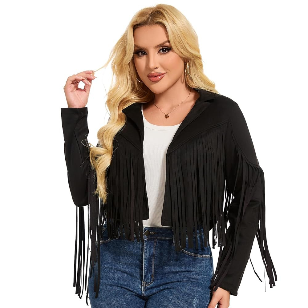 ATAMET Women's Faux Suede Leather Jackets For Women Trendy Fall Western Fringe Jacket 2025 Tassel... | Amazon (US)
