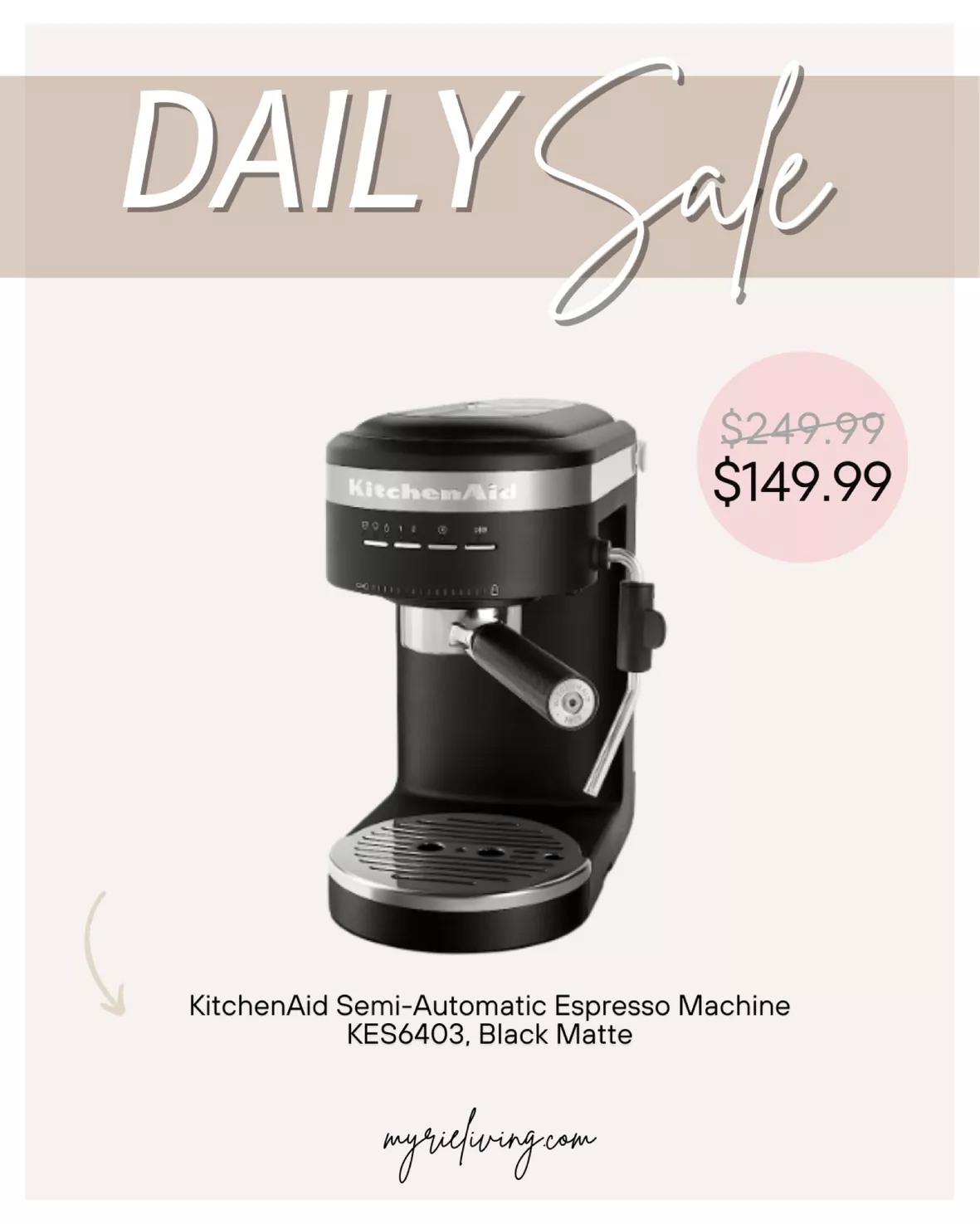  KitchenAid Semi-Automatic Espresso Machine KES6403