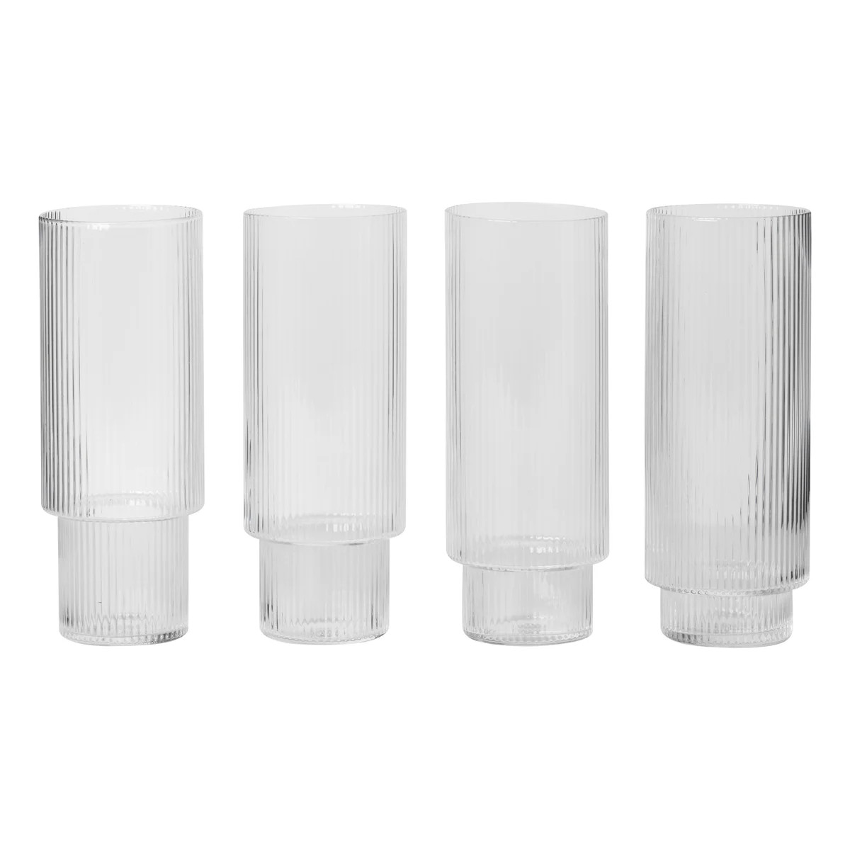 Ripple long drink glasses, 4 pcs | Finnish Design Shop (FI)