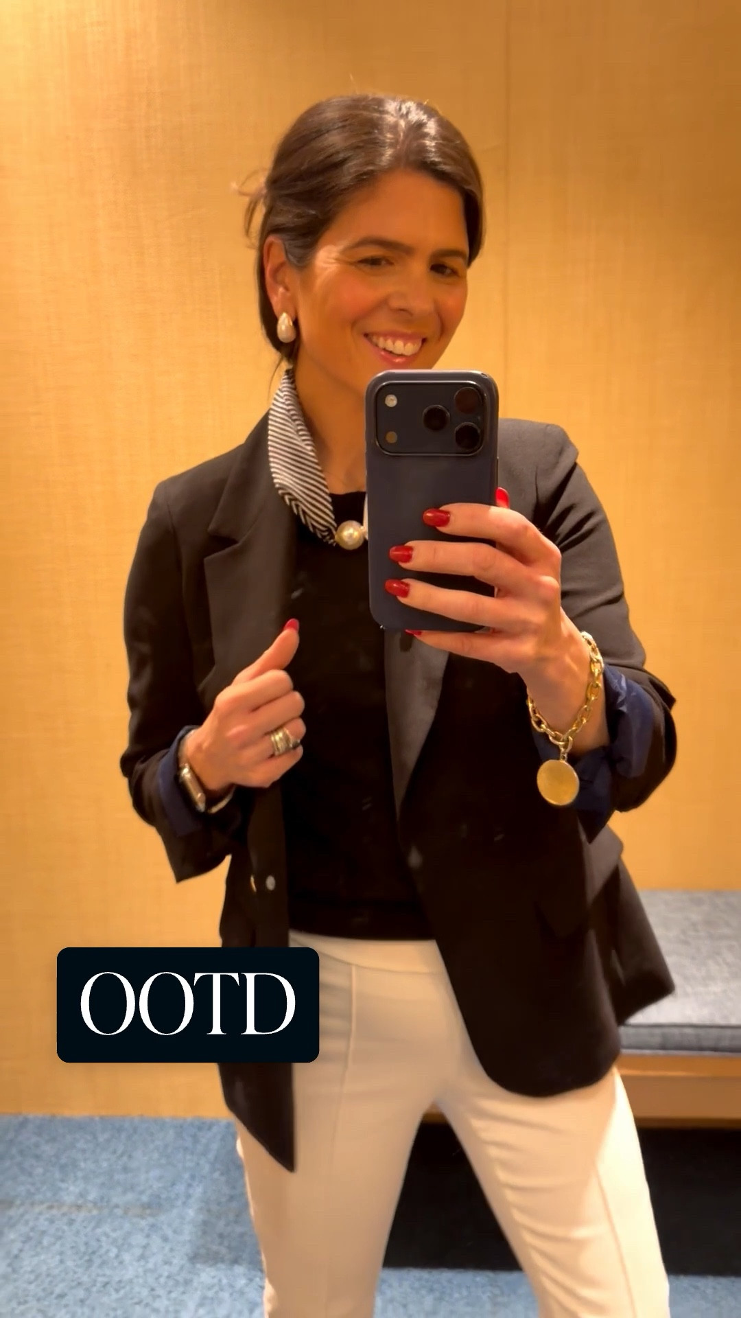 Today’s #ootd - simple with black and ivory/white and two fun Amazon accessories that make the look more fun! Linking a similar blazer!

#LTKdayinmylife #LTKootd #LTKgrwm