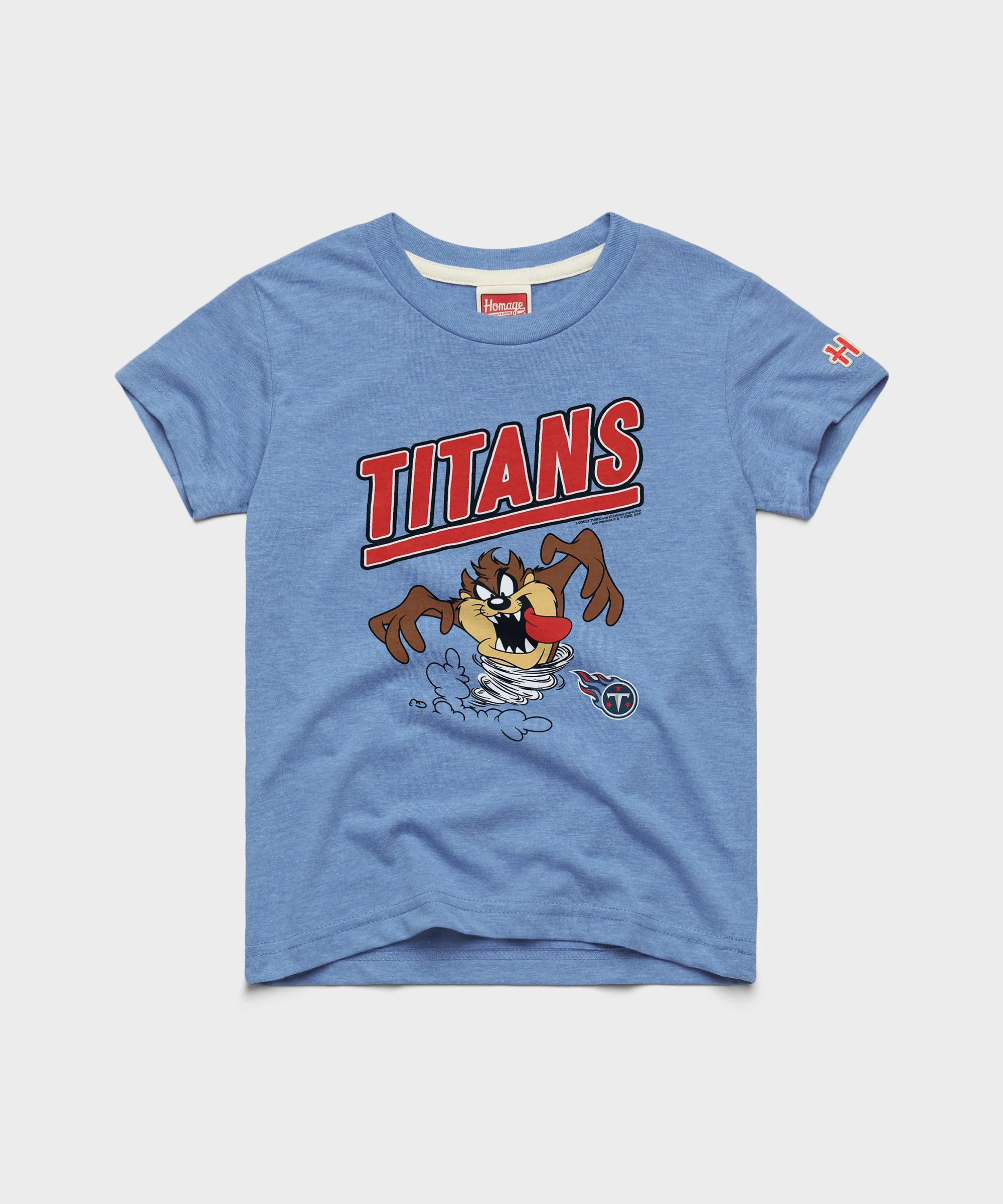 Youth Looney Tunes Taz x Tennessee Titans | Kids Retro NFL T-Shirt | Homage