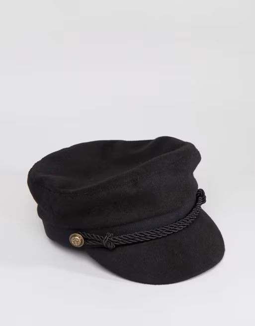 My Accessories London Exclusive Baker Boy in Black | ASOS US