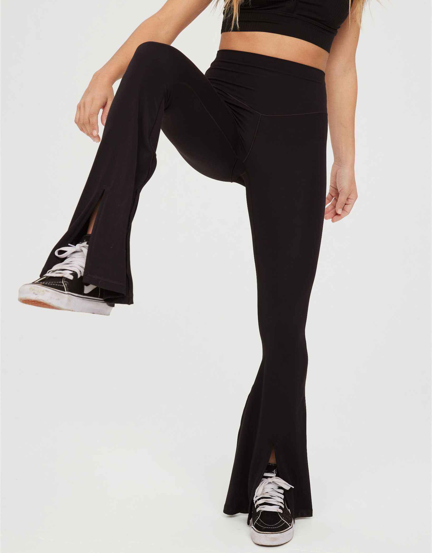 OFFLINE By Aerie Real Me Xtra High Waisted Slit Flare Legging | American Eagle Outfitters (US & CA)