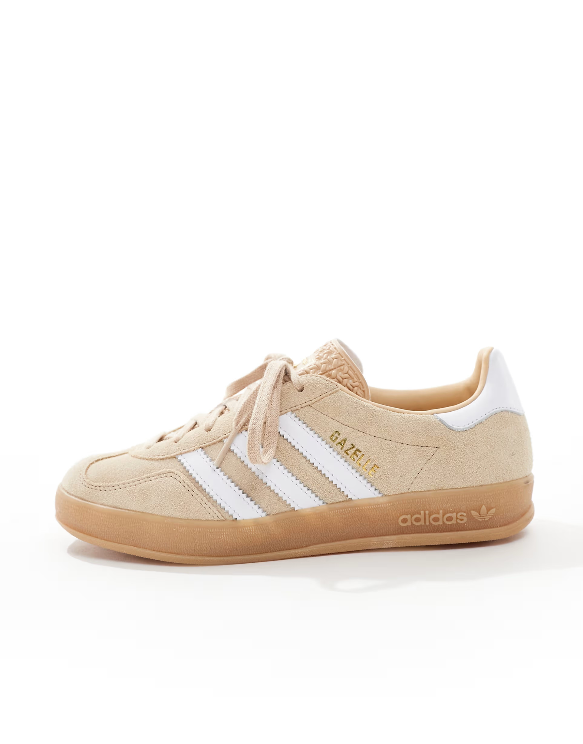 adidas Originals Gazelle Indoor sneakers in light brown and white | ASOS | ASOS (Global)
