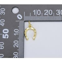 Dainty Horseshoe Charm in 18K Gold, Tiny Lucky Pendant, Horse Shoe For Necklace Bracelet Earrings Jewelry Making Supply, Cp1392 | Etsy (US)