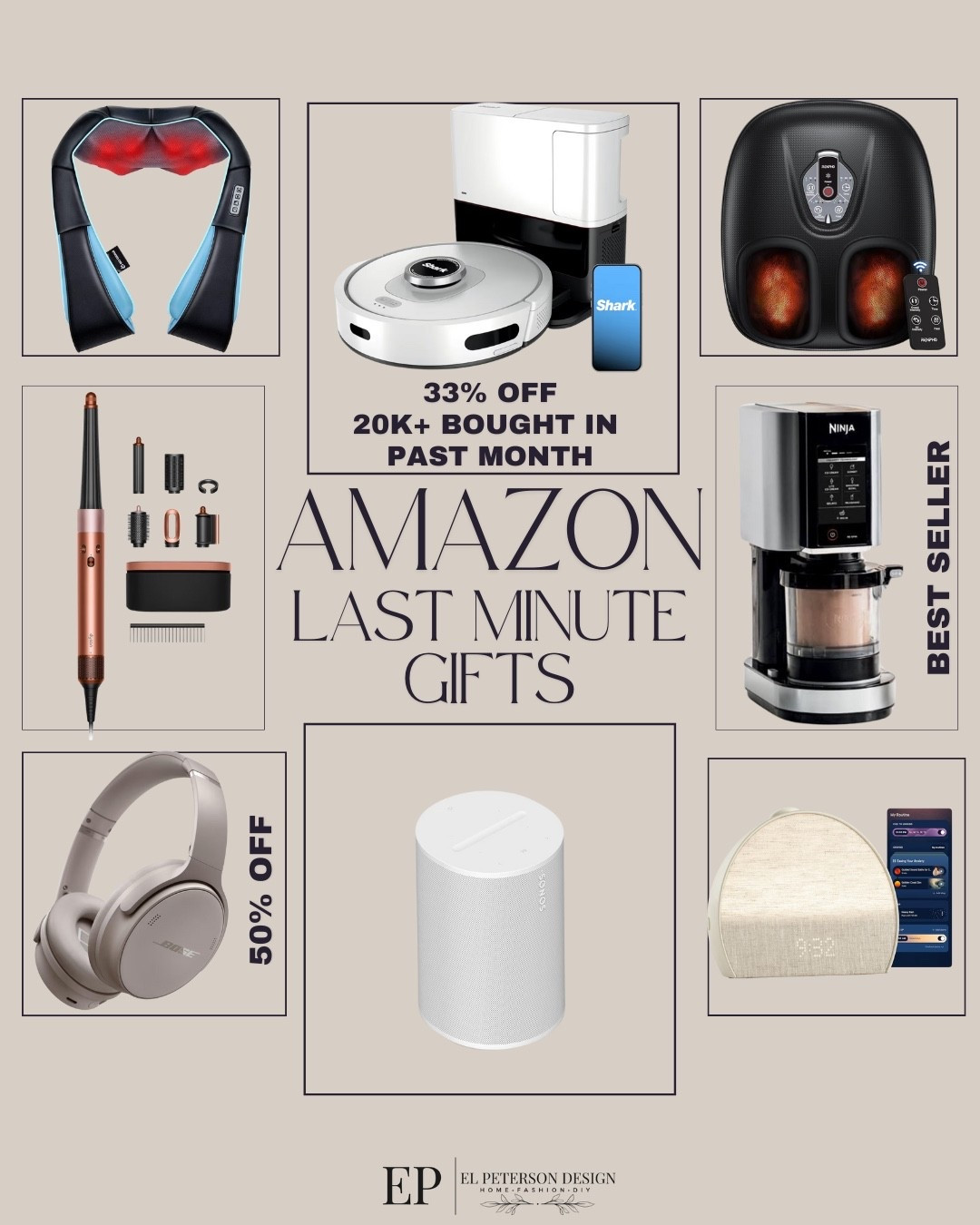 Amazon
Last minute gifts arriving before Christmas 
Massager
Hair wrap
Headset
Alexa
Iced cream maker
Foot massage
Robot vacuum 
Hatch


#LTKGiftGuide