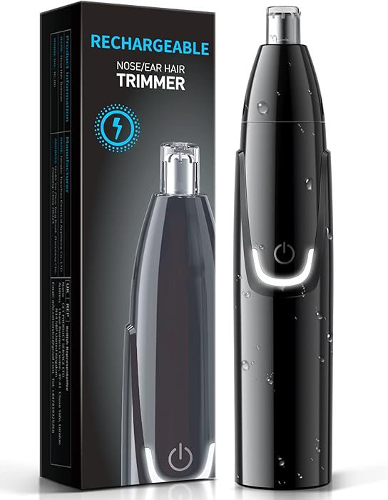 Rechargeable Ear and Nose Hair Trimmer, Eyebrow & Facial Hair Trimmer, Black | Amazon (CA)