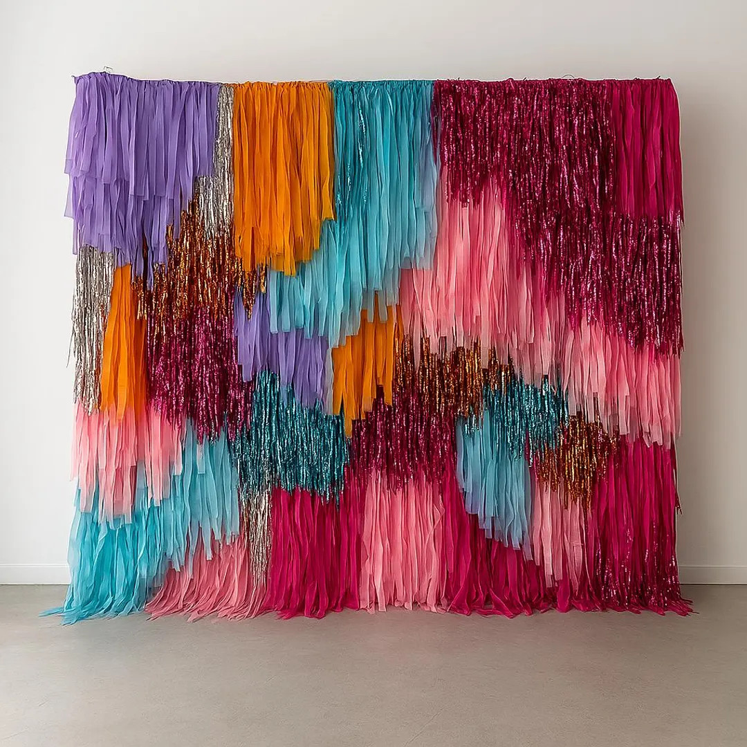 Colourful party Fringe wall Backdrop, cusyomisable, party Decoration for birthdays, events, weddi... | Etsy (US)