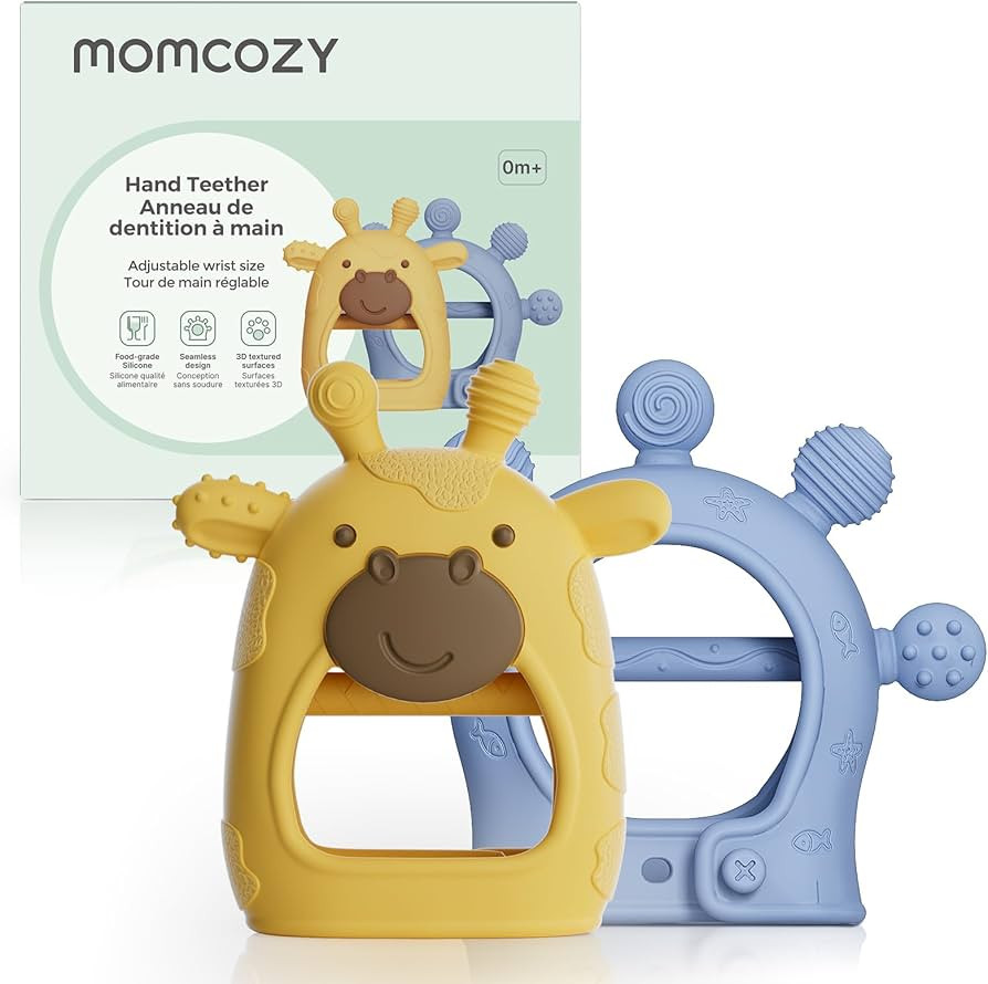 Momcozy Baby Teether Toys | Food Grade Silicone Teething Relief 0-6 Months | Toy 6-12 Months | Ba... | Amazon (US)