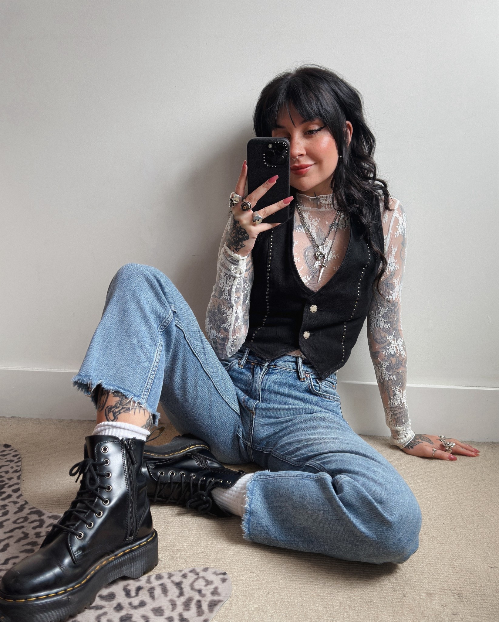 lace top: free people
waistcoat: old Zara
jeans: old all saints
boots: dr martens 

#LTKspring #LTKuk #LTKshoes