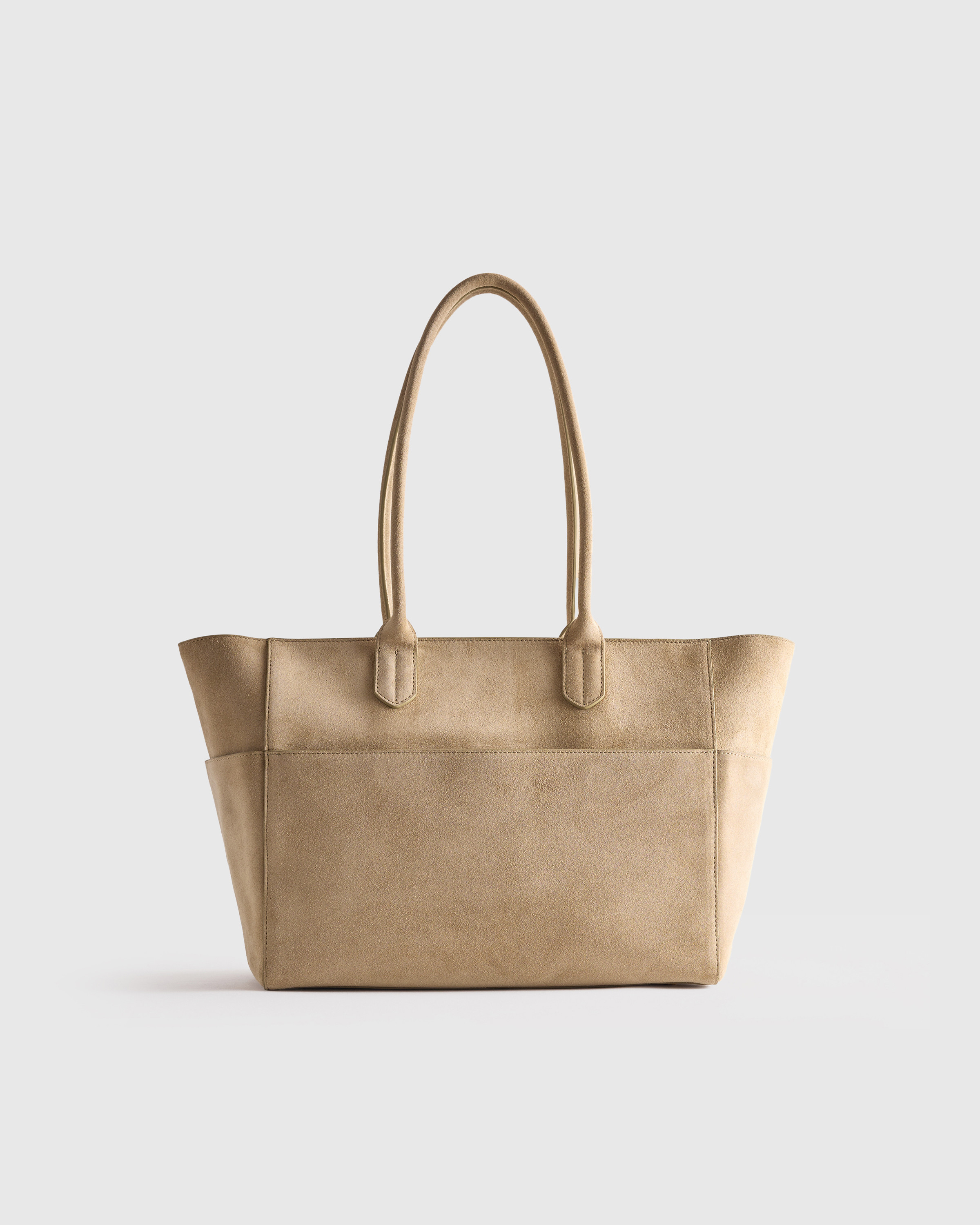 Quince | Women's Hudson Suede Tote in Sand, Suede Leather | Quince