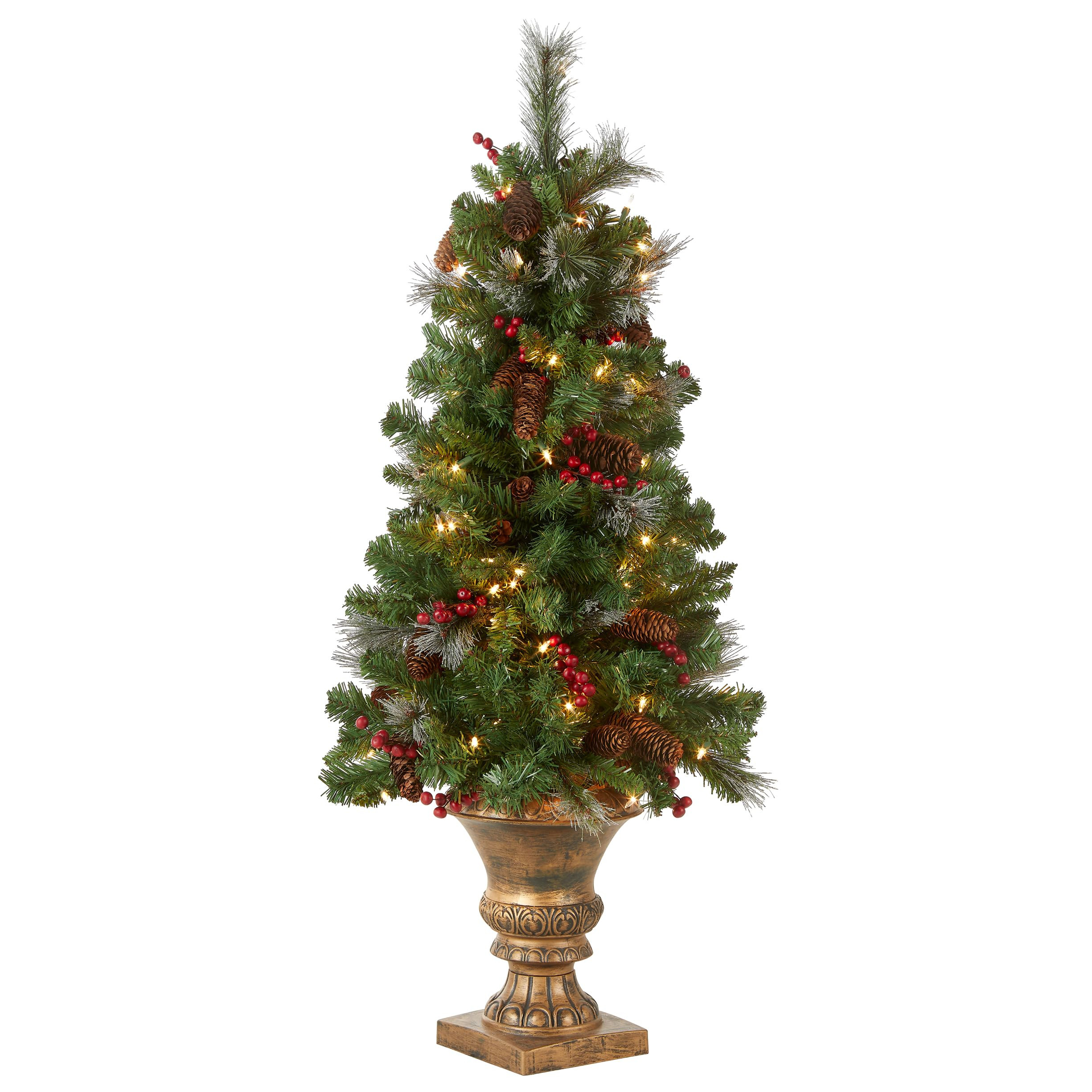 National Tree Company 4 ft Pre-Lit Crestwood Spruce Mini Artificial Christmas Entrance Tree, 100 ... | Amazon (US)