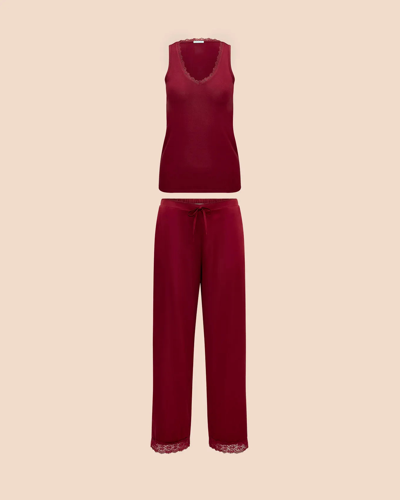 Laureen Dark Red PJ Set, XS-4X | Adore Me | Adore Me