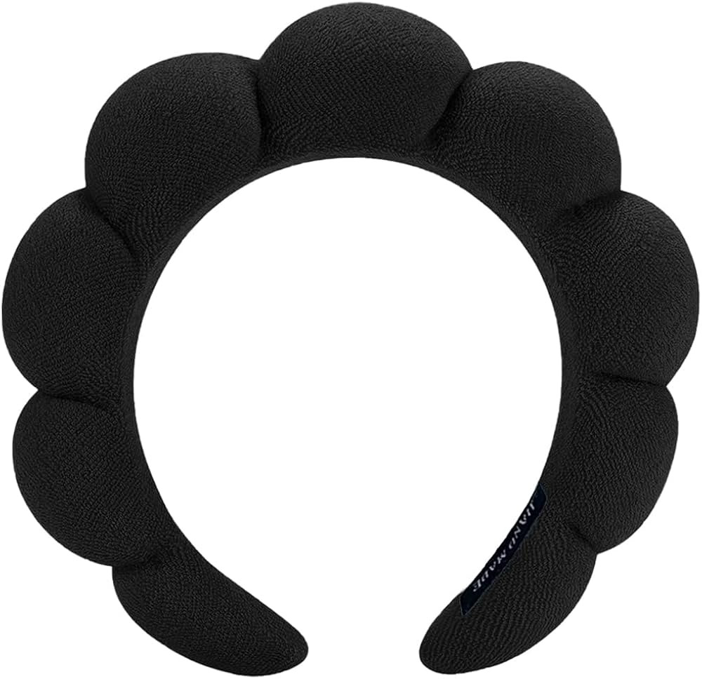 Spa Headbands for Washing Face or Makeup, Sponge Bubble Skincare Headbands, Puffy Terry Cloth Hai... | Amazon (US)