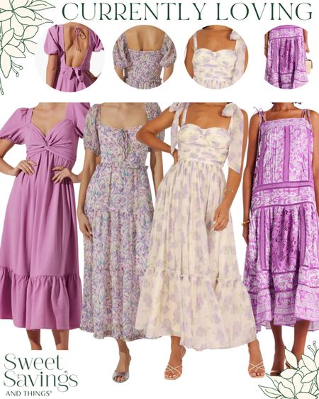 Radiant in hues of purple and white! These dresses are perfect for spring and beyond! 💜 