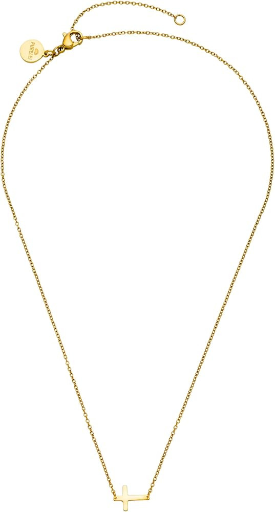 Purelei Side Cross Kette \u2013 wasserfest & verstellbar | Edelstahlkette mit seitlichem Kreuzanh... | Amazon (DE)