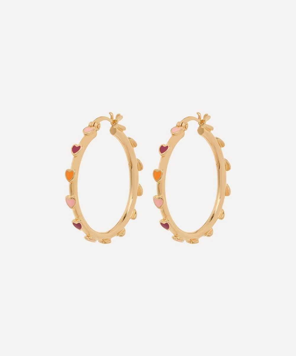 Anna + Nina x Liberty Gold-Plated Large Sunset Love Hoop Earrings Luxury Christmas Gift / Present | Liberty London (UK)