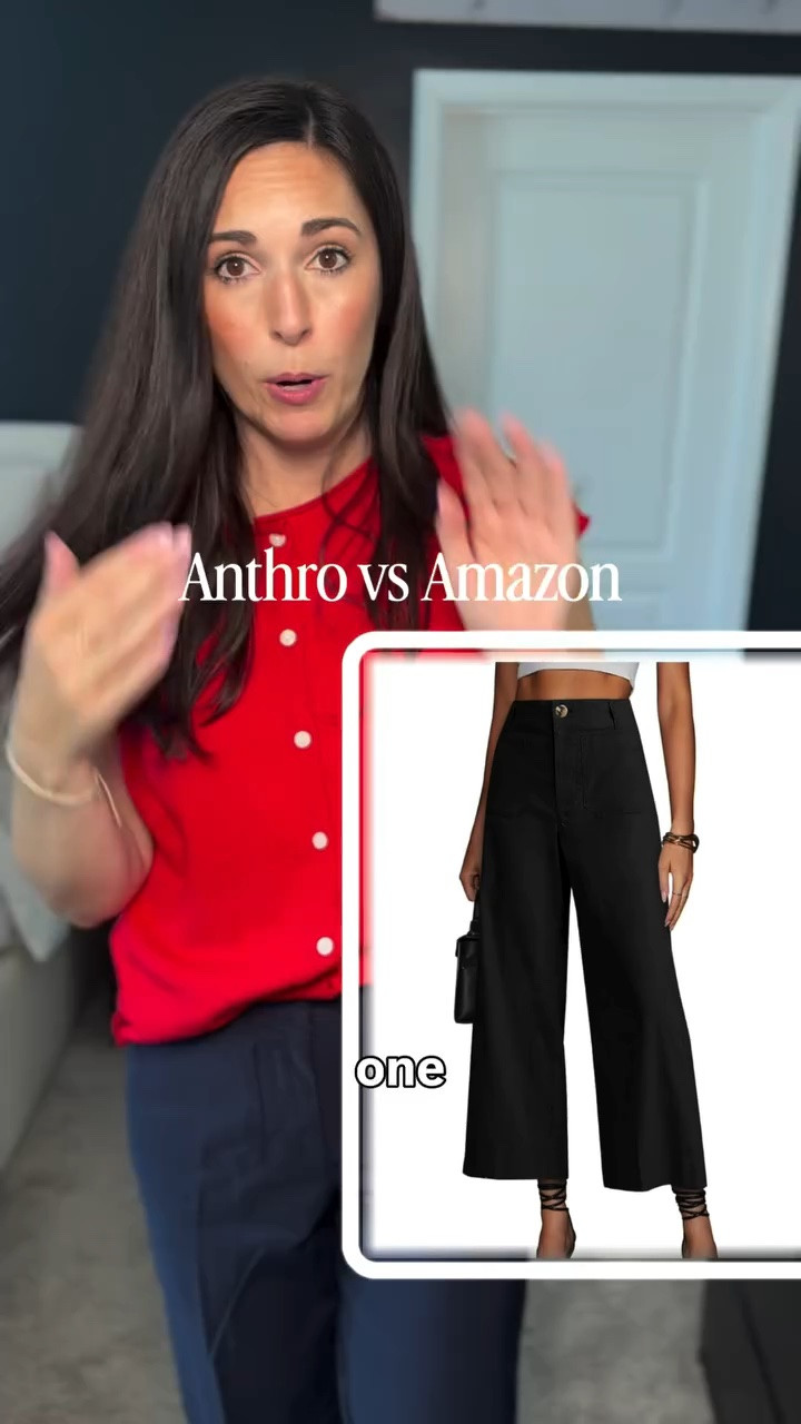 Okayyyy this one surprised me 👀

One pair is from Anthro, one is Amazon… and the fabrication is SO comparable. Rayon/viscose + stretch, same effortless look, just a different label and a very different price tag.

At the end of the day? It really comes down to what you want to spend. Are we paying for the label or the look? 👀 Tell me which one you’d choose!

Comment SHOP and I’ll send the link 🤍 @christina_with_love_ #reel #explore