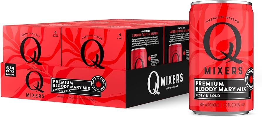 Q Mixers Bloody Mary Mix, Premium Cocktail Mixer Made with Real Ingredients, 7.5 Fl Oz (Pack of 2... | Amazon (US)