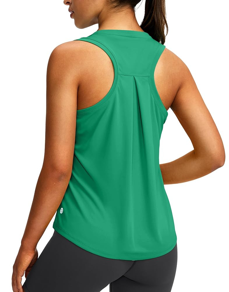 Women's Workout Tops Racerback Athletic Tank Tops Sleeveless Loose Fit Yoga Running Gym Shirts fo... | Amazon (US)