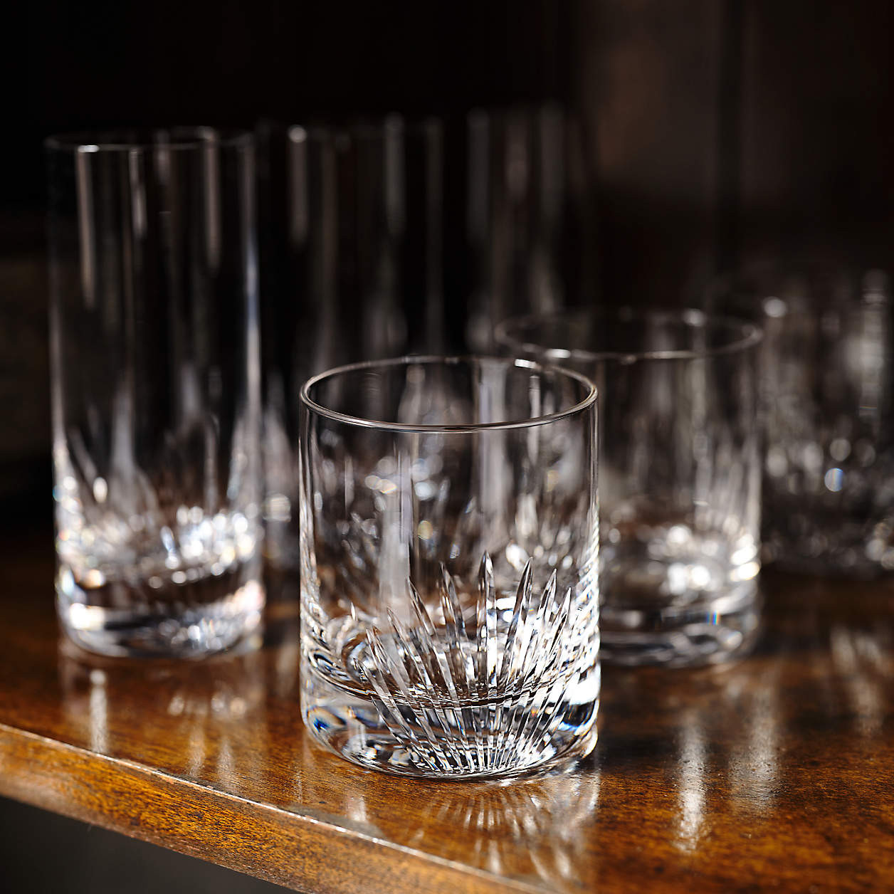 Casa Blanca Double Old Fashioned Glass by Laura Harrier & Tiffany Howell | Crate & Barrel | Crate & Barrel