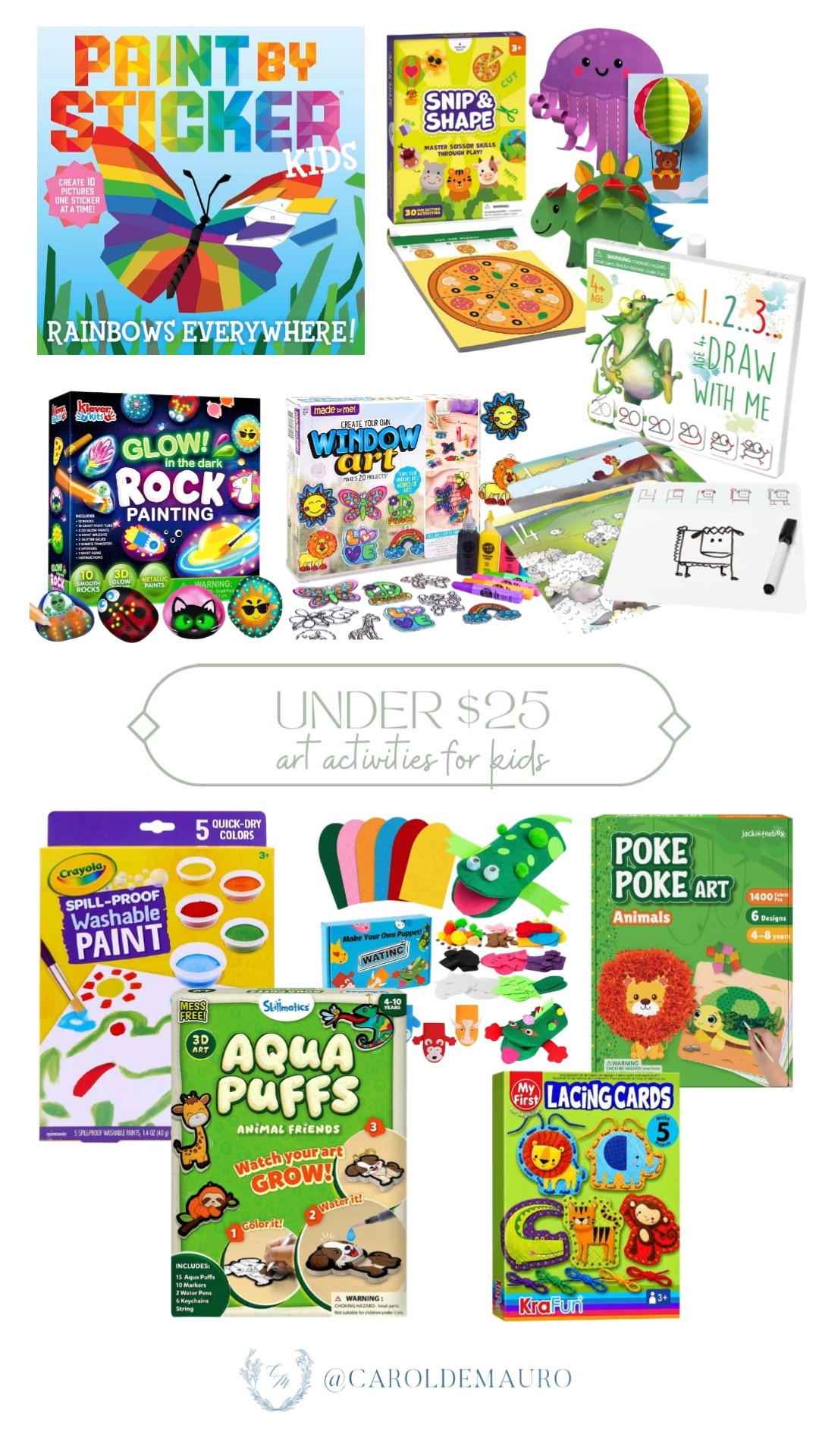 under $25, art activities for kids, screen free activities for kids, learn through play, creative kids activities, art kits for toddlers, mom approved, kids favorites, amazon kids

#LTKKids