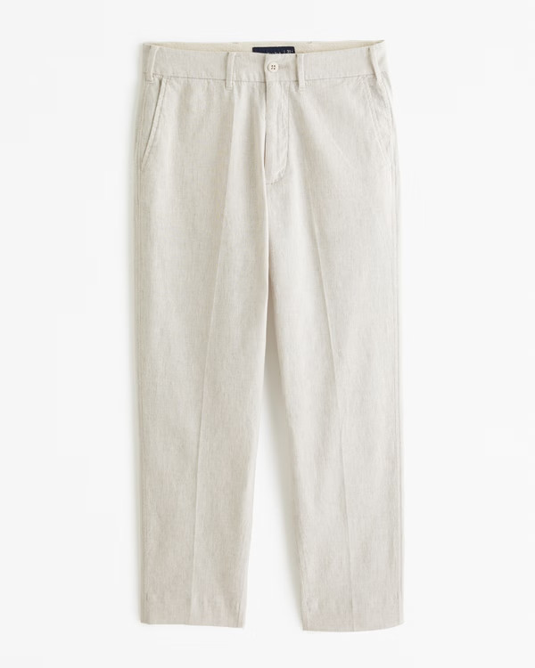 Men's Loose Linen-Blend Permacrease Trouser | Men's Clearance | Abercrombie.com | Abercrombie & Fitch (US)