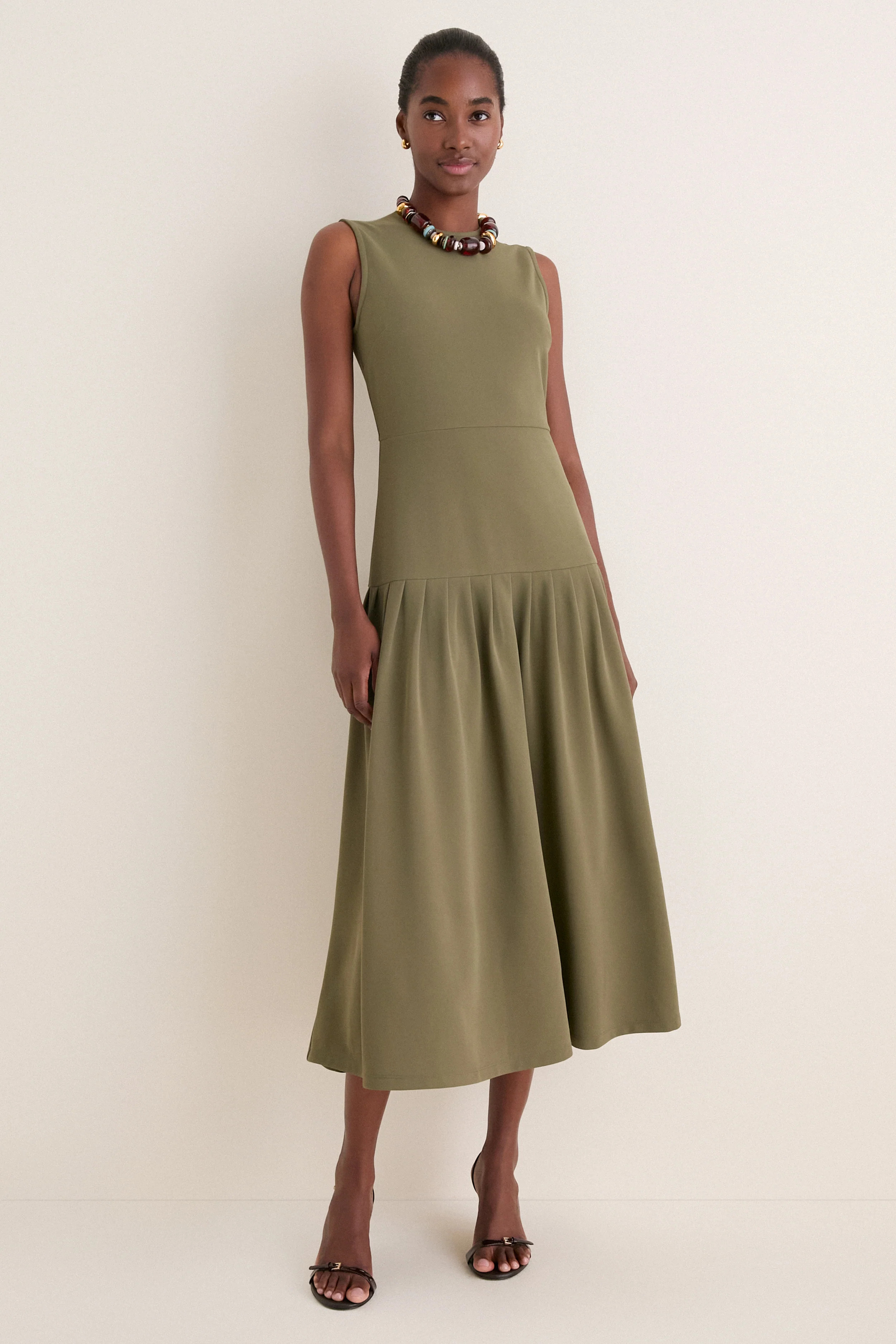 Burnt Olive Jersey Gramercy Dress | Tuckernuck (US)