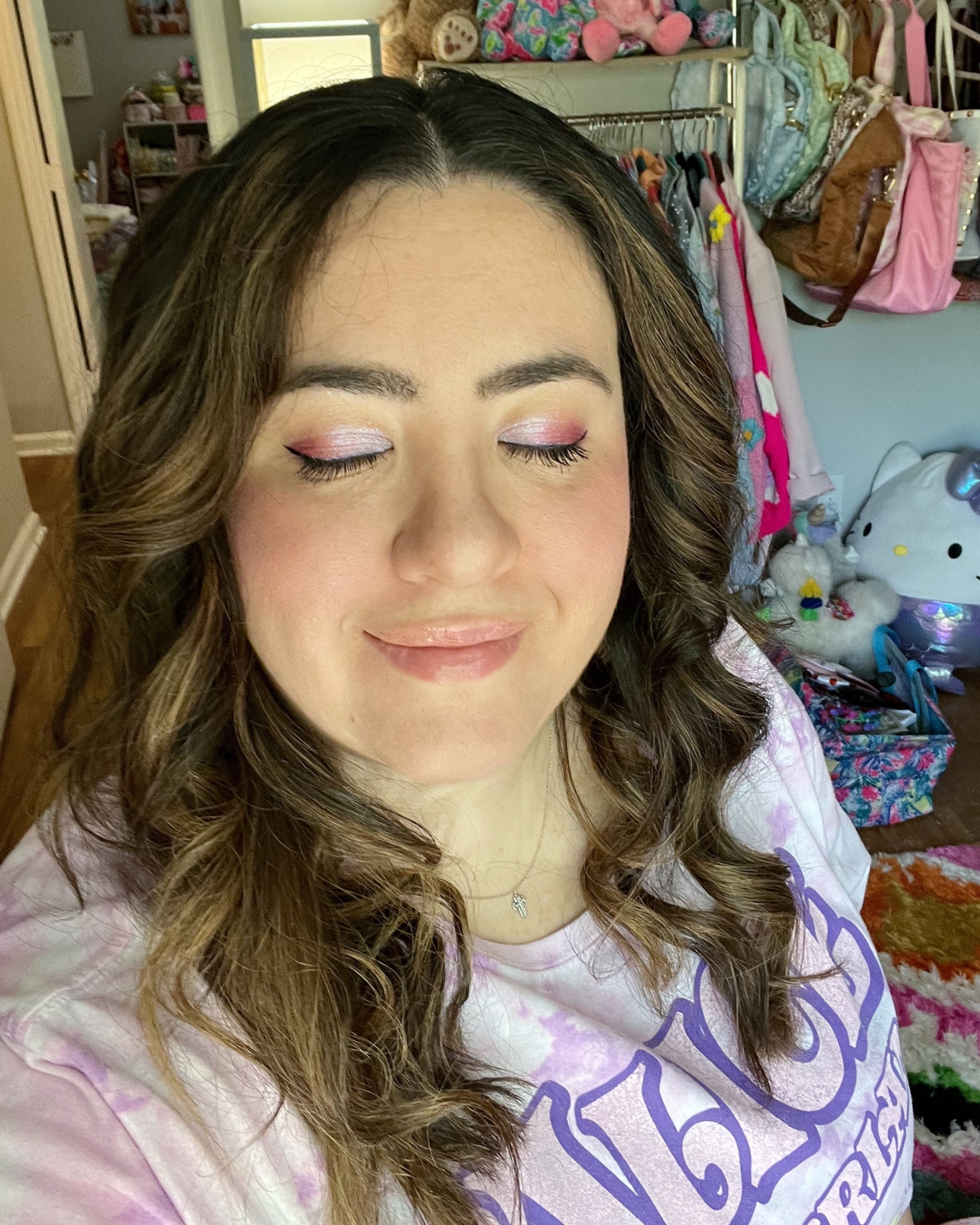Birthday Makeup✨🥳 purple eyeshadow palette, cool tone pink blush, contour stick, lengthening mascara, liquid eyeliner, beauty ideas, beauty look 

#LTKbeauty